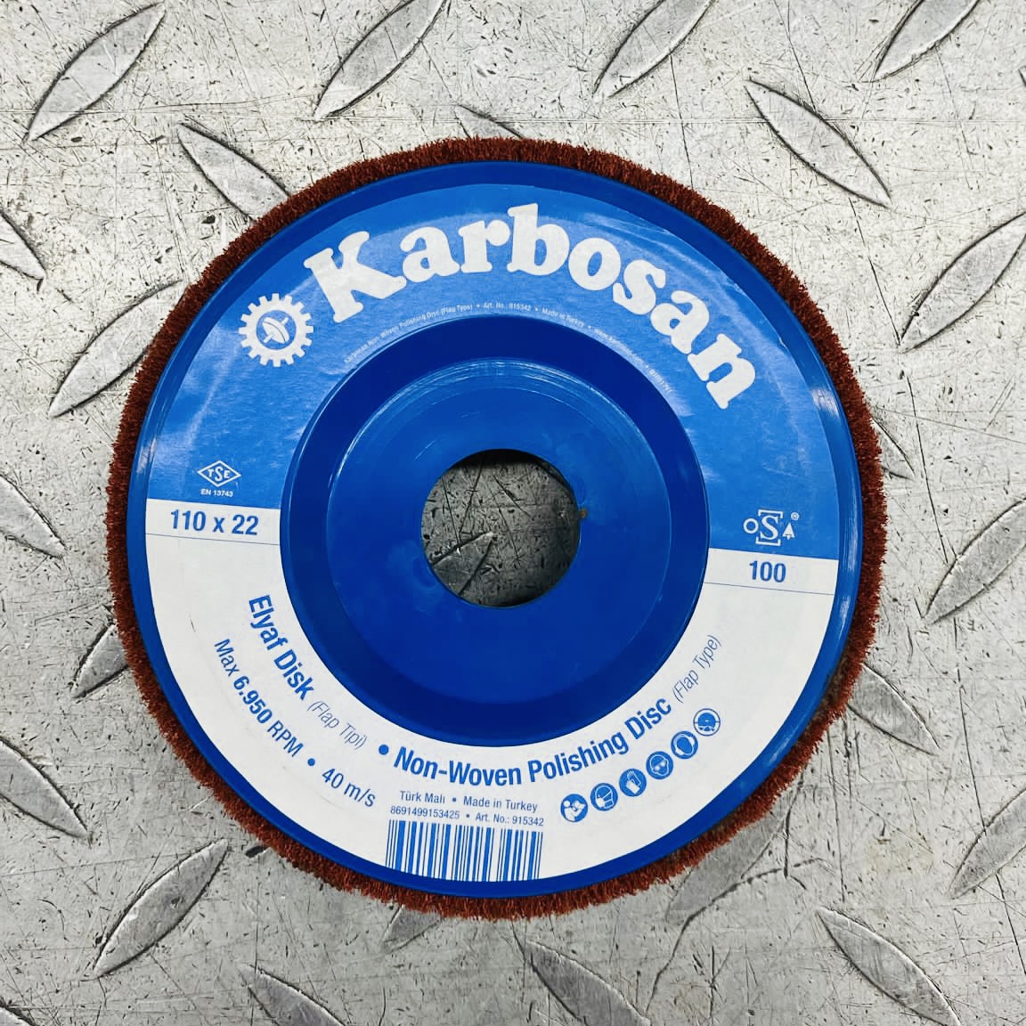 Karbosan Flap Type Fiber Scotch Mop Sandpaper 110x22 mm 915342-2