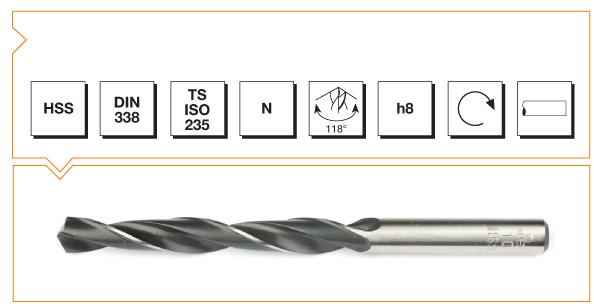 Machine Tool Industry B00000010240 HSS DIN 338 RN ROLLED MTK 2.4 MM.