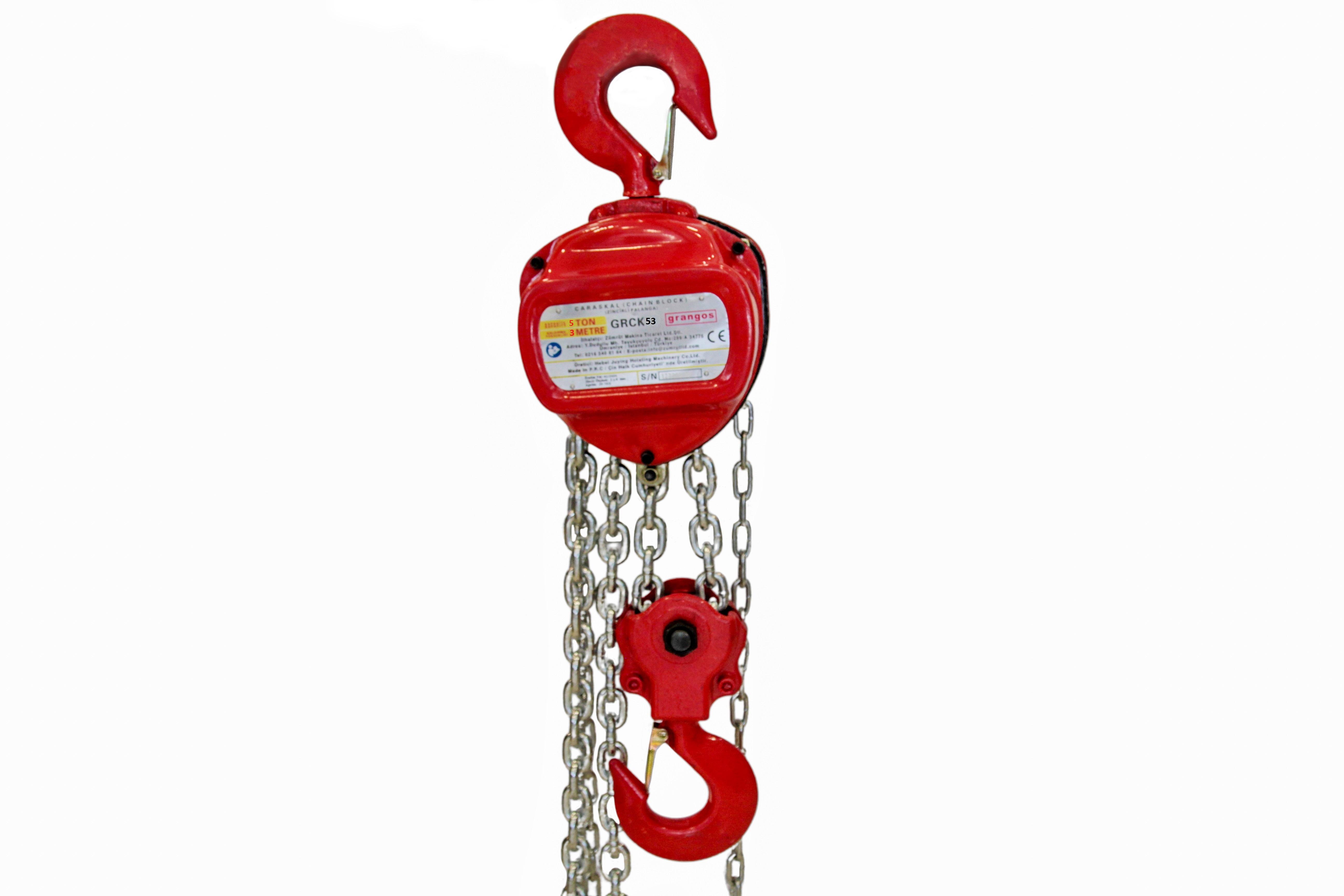 Grangos GRCK53 5 Ton 3 Meter Chain Hoist