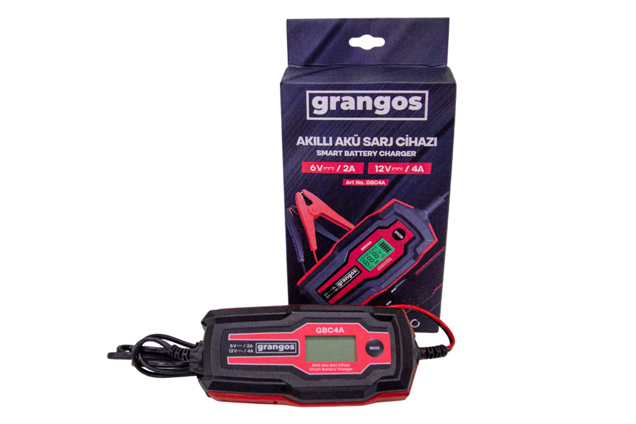 Grangos GBC4A 6V / 12V 70 AH Akıllı Dijital Akü Şarj ve Bakım Cihazı