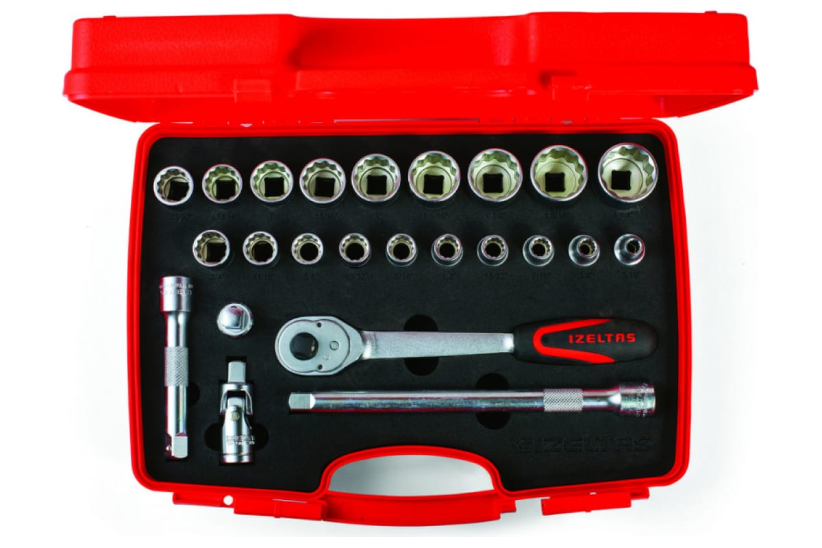 İzeltaş 1114006024 ½’” Twelve Corner Socket Wrench Set 24 Pieces