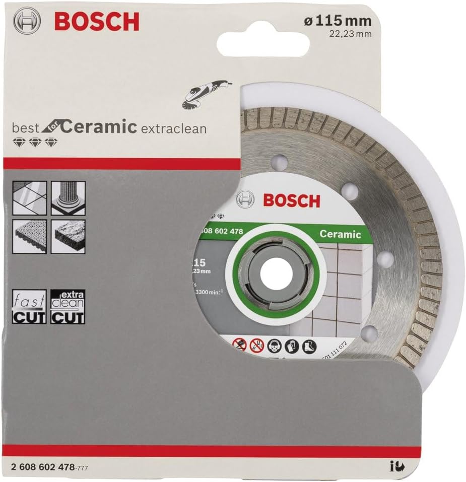 Bosch Best 115mm Extra Clean Turbo Ceramic Cutting Disc 2608602478