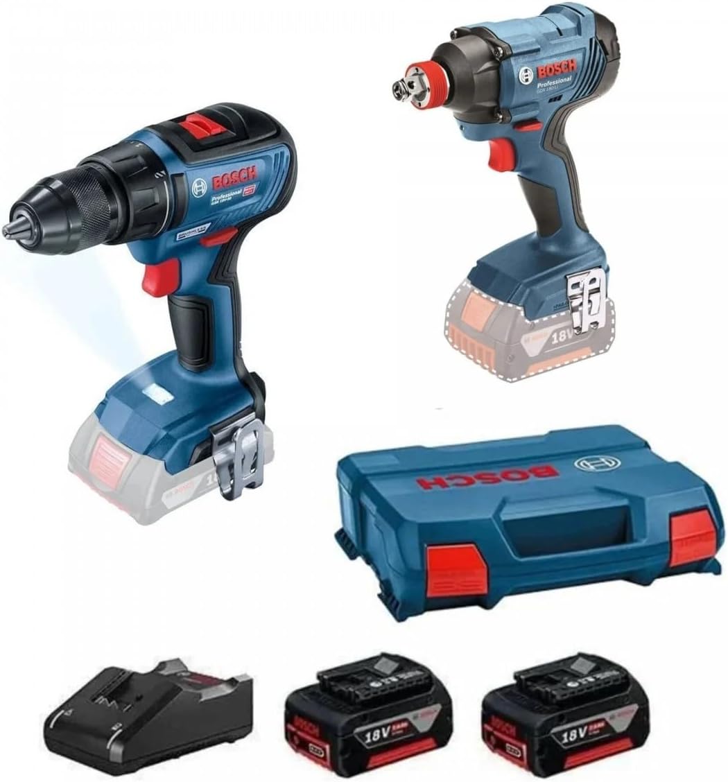 Bosch Gdx 180 + GSR18V-50 (2×5.0AH) 0 615 990 N3F Cordless Set