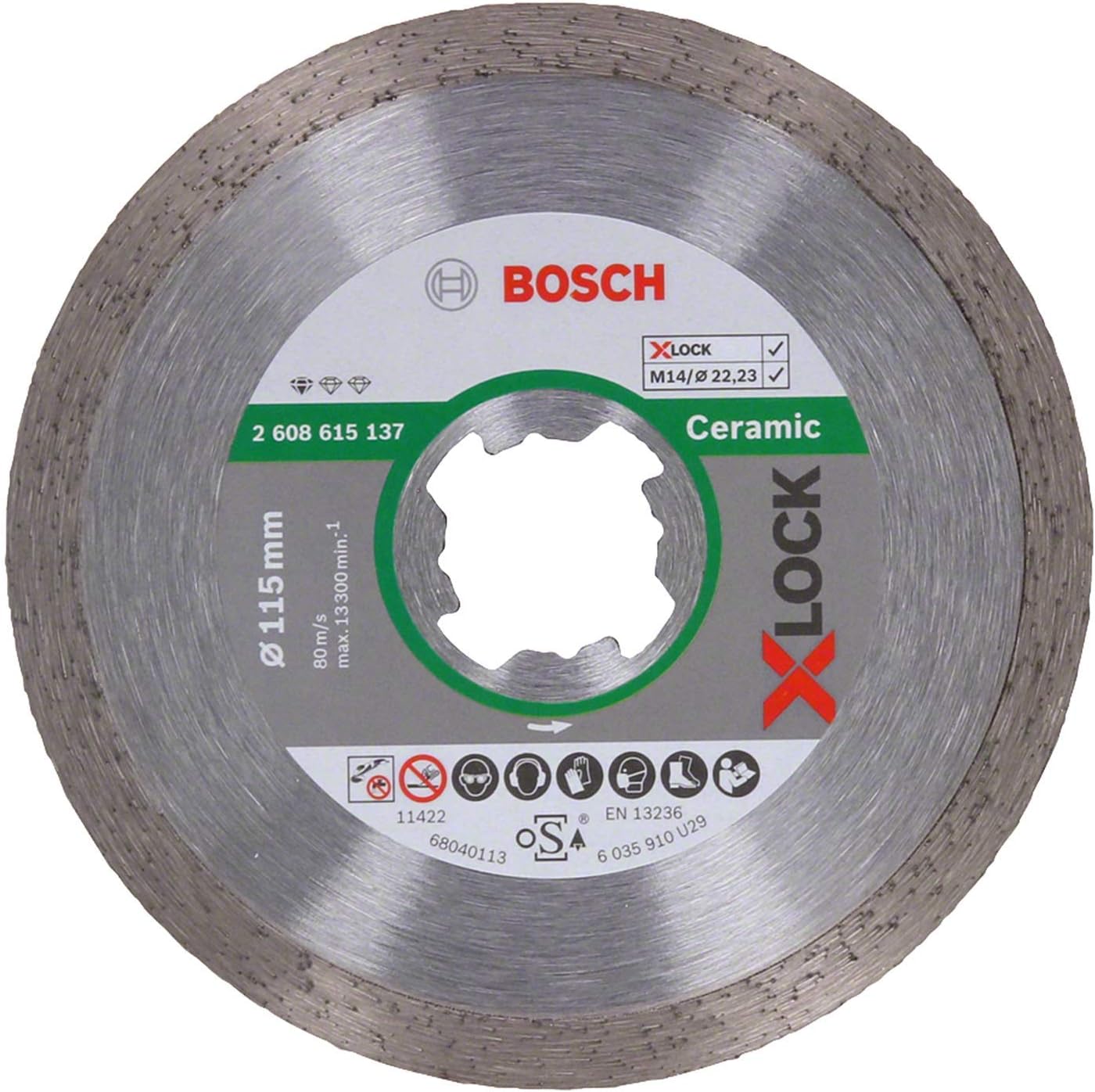 Bosch X-LOCK 115 mm Diamond Ceramic Cutting Disc Standard 2608615137