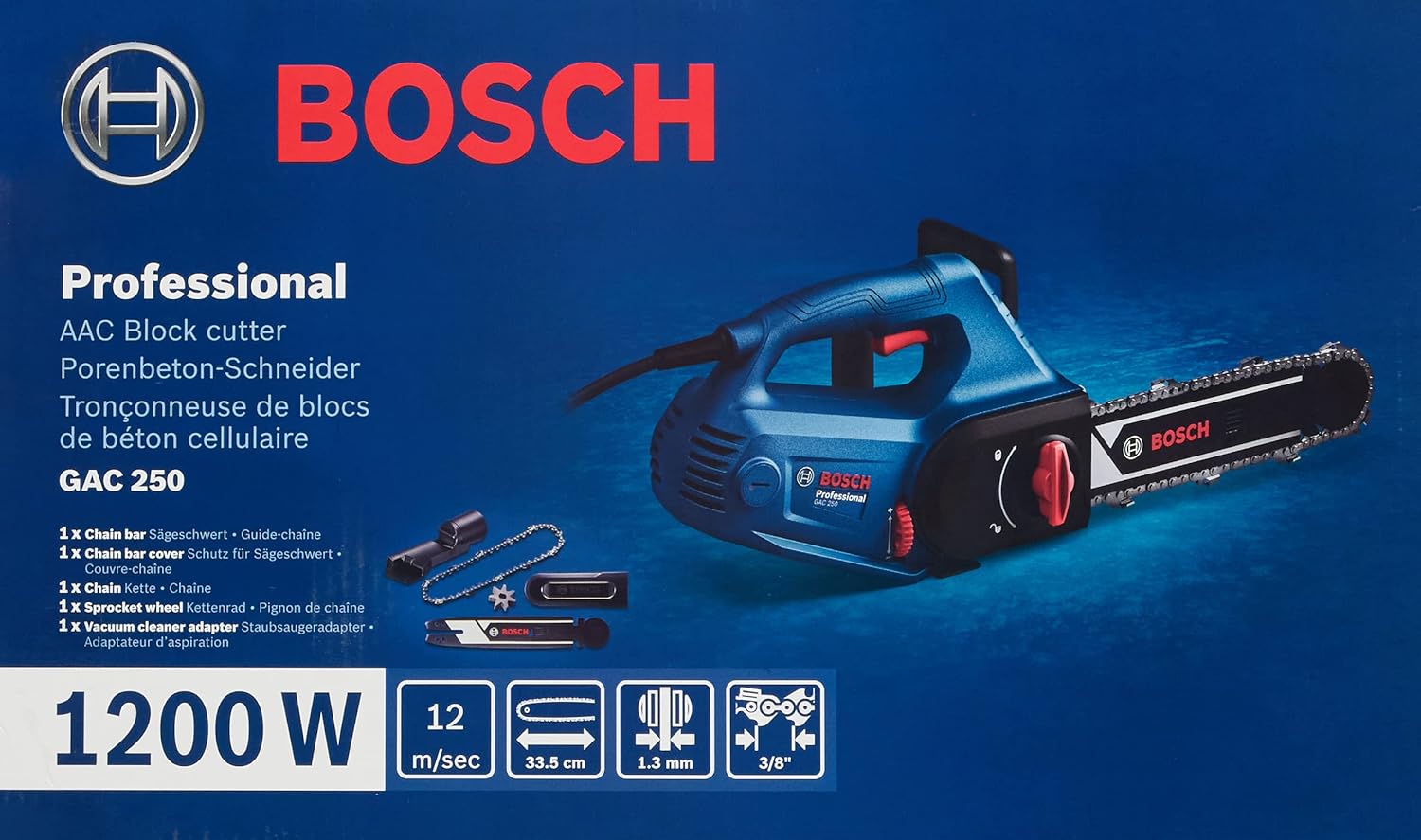 Bosch Professional GAC 250 Aerated Concrete Cutting Machine 1.200 W 06012B6020