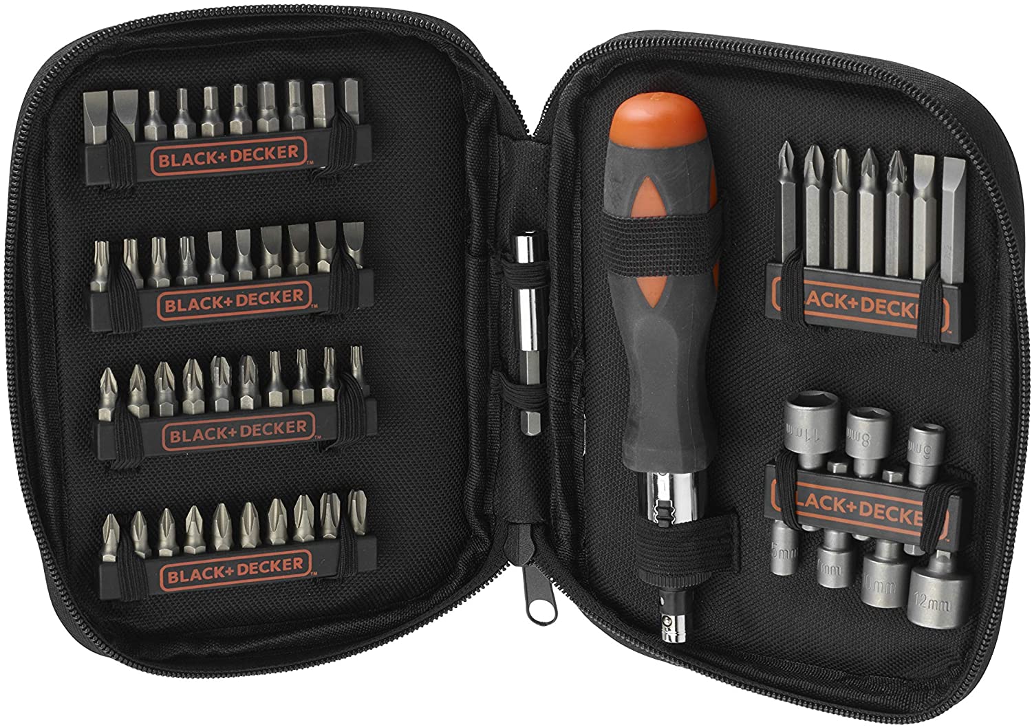 Black&Decker A7104 56 Piece Ratchet Screwdriver and Screwdriver Bit Set