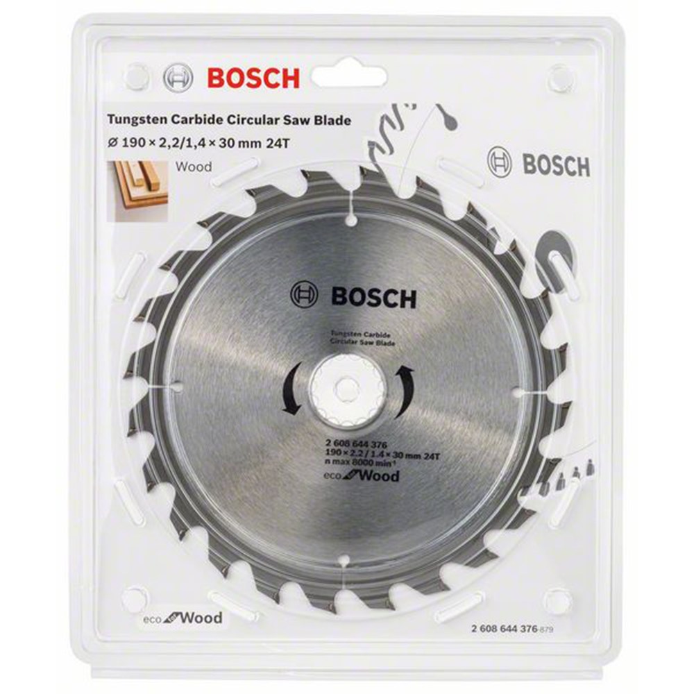 Bosch 2.608.644.376 - Ecow Circular Saw Blade 190 x 30mm 24 D E BC.2608644376