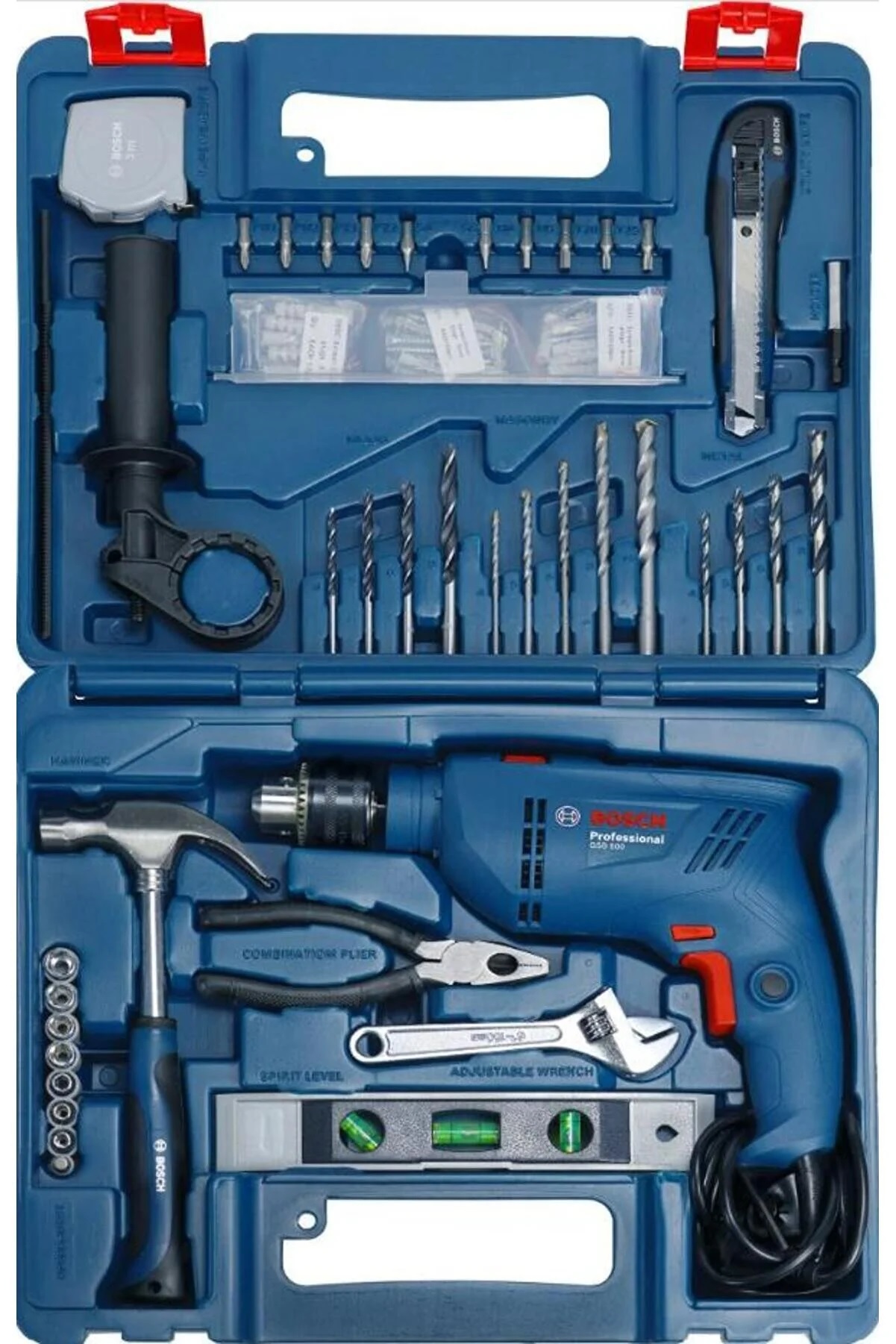 Bosch GSB 600 Hammer Drill + 100 Pieces of Accessories