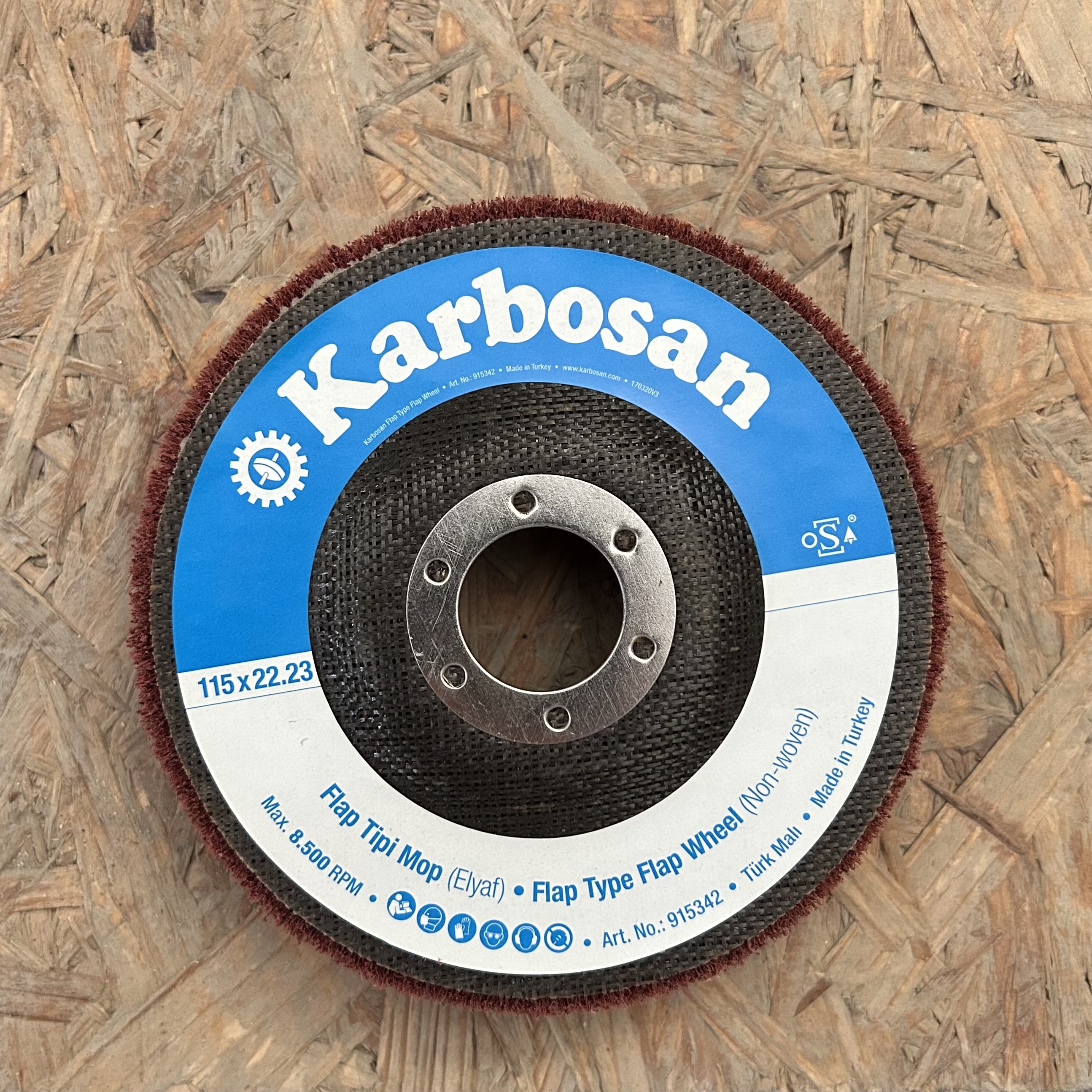 Karbosan 915342 115x22 Fiber Disc (Flap Type) Polishing Satining