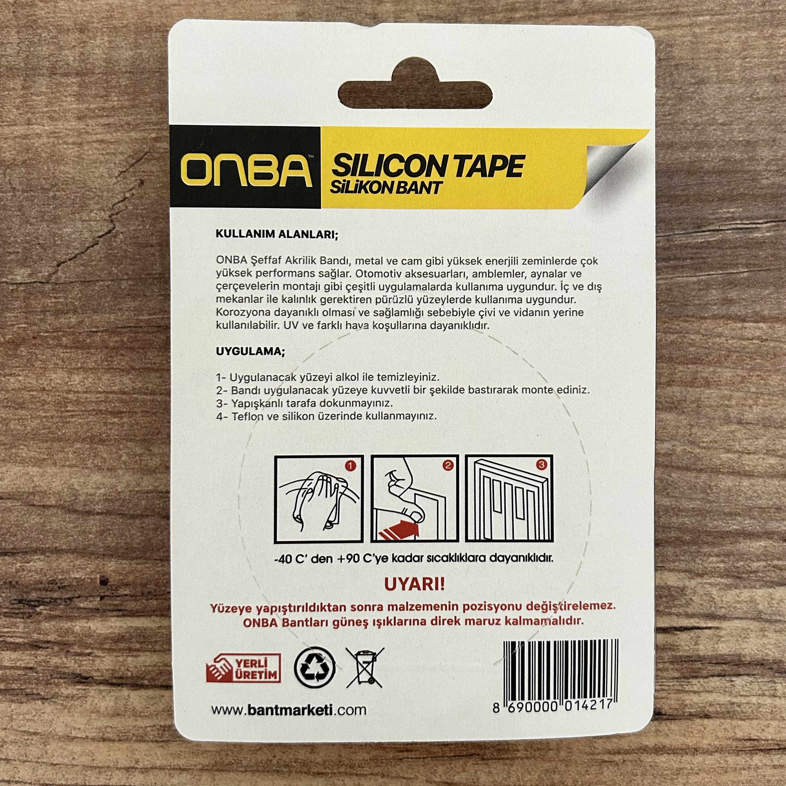 Onba Red Acrylic Silicone Tape 18mm x 1.8 Meters