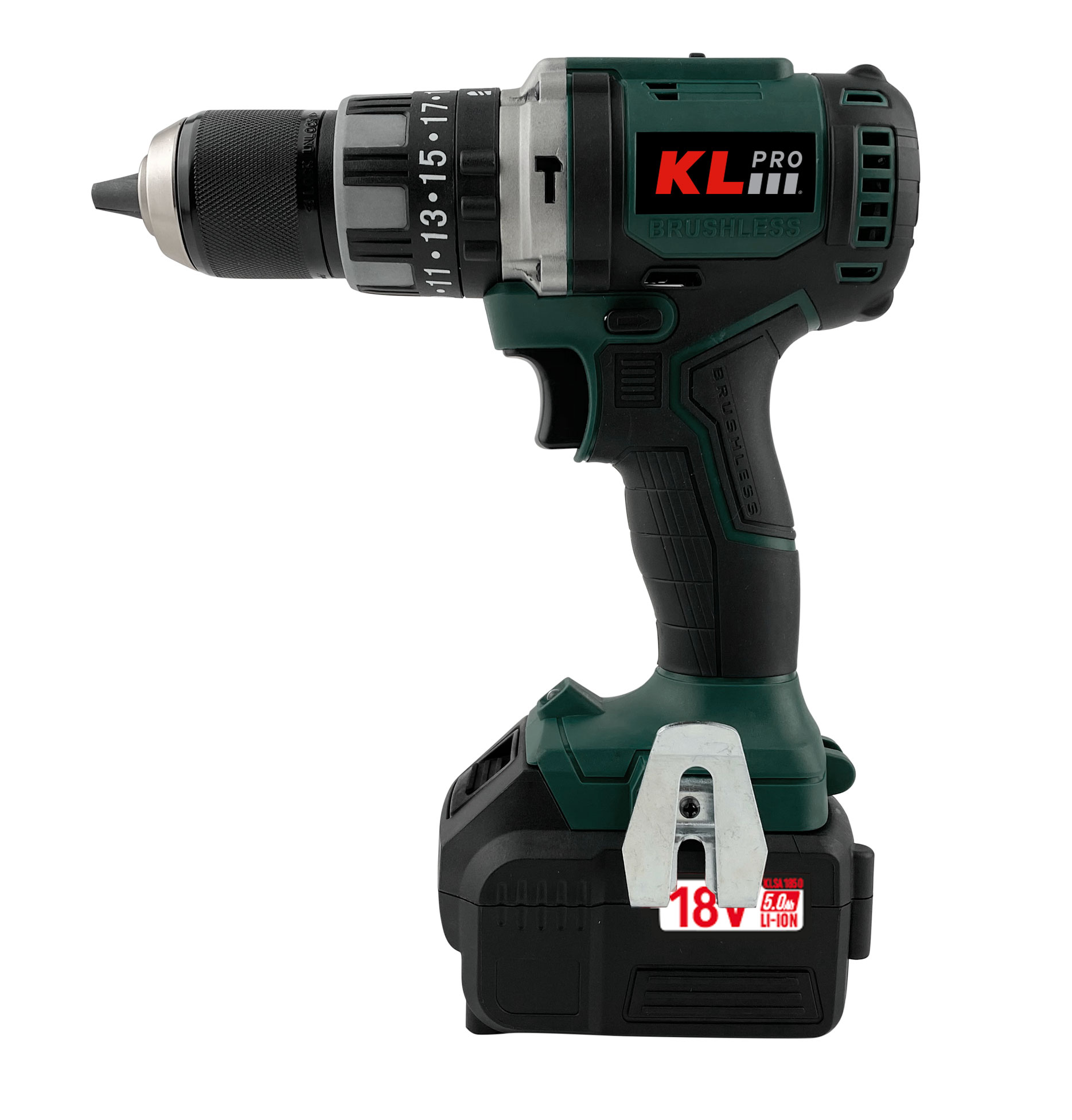 KL Pro 18 V 5.0 Ah 70 Nm Cordless Impact Driver/Drill Brushless KLDM18BH-50