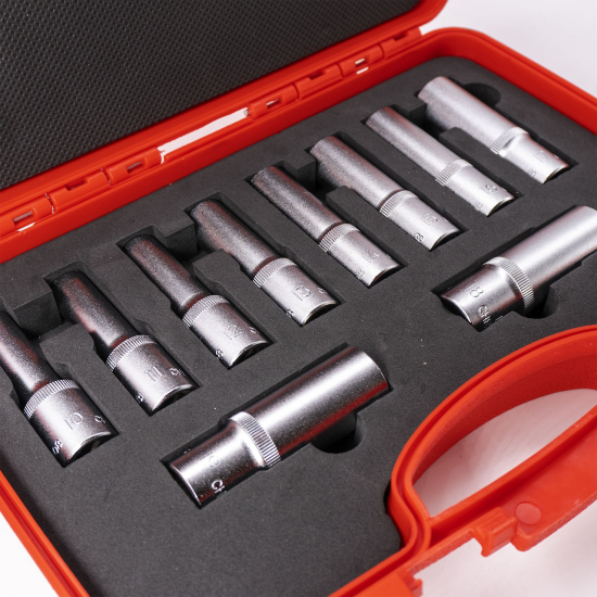 İzeltaş 1108 00 6010 1/2’’ Hexagon Deep Socket Set 10 Pieces