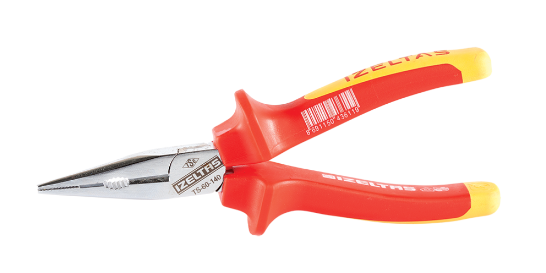 İzeltaş 140 Mm Long Flat Nose Pliers Electrician Insulated 1000v 3220136140