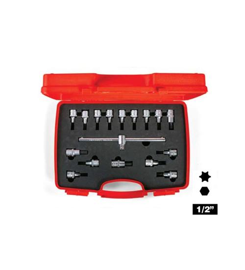 İzeltaş 1/2’’ Socket Allen and Torx Bit Set 17 Pieces