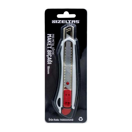 İzeltaş 14000005049 Pro Metal Body Utility Knife 18Mm