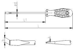 İzeltaş 4100170580 Kraft Series Flat Head Screwdriver 5x80