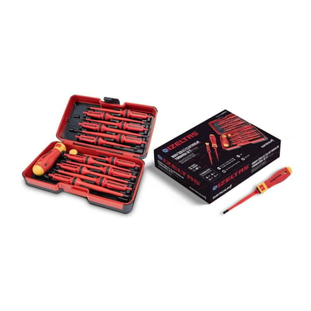 İzeltaş 14000005342 1000V Insulated Electro Slim Screwdriver Set (14 Pieces)