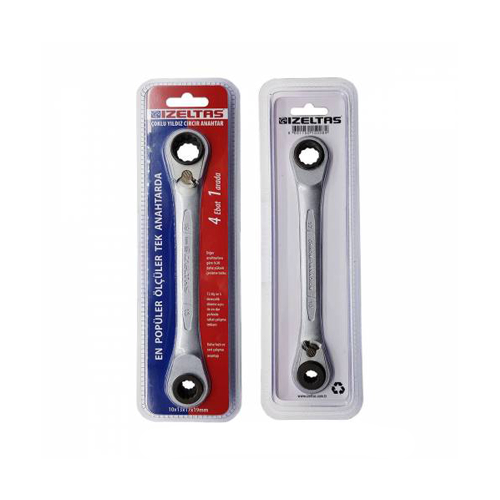 İzeltaş Multi-Star Ratchet Wrench 10X13x17x19 Mm 0335020010