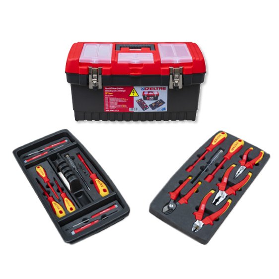 İZELTAŞ 8440001023 Electrician Set 23 Pieces with Plastic Tool Bag