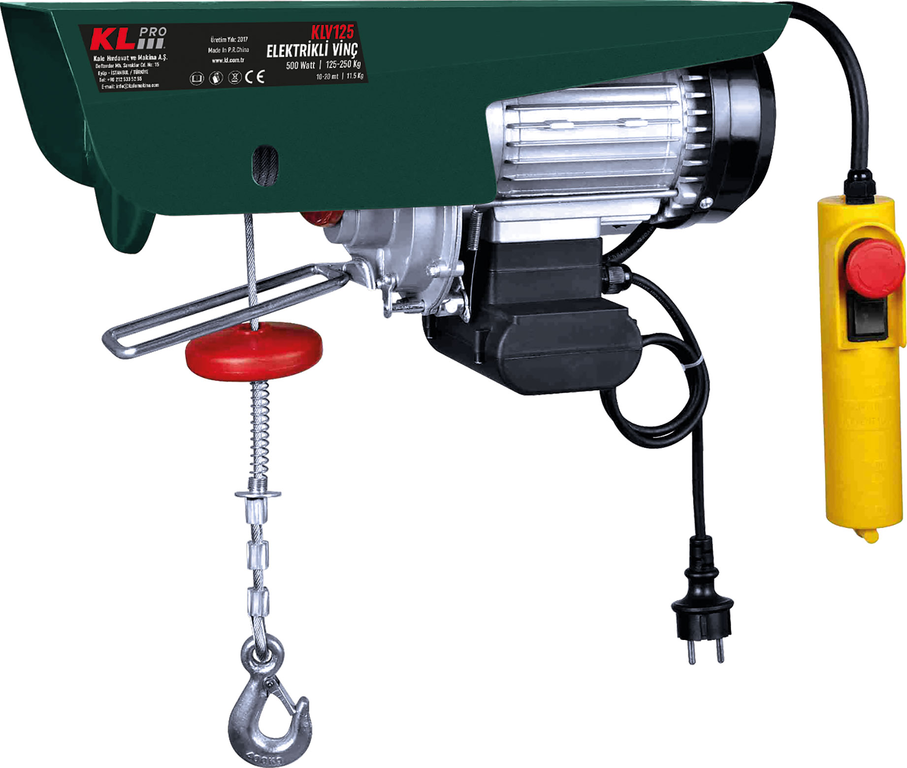 KL PRO KLV125 125/250Kg 510W Electric Winch